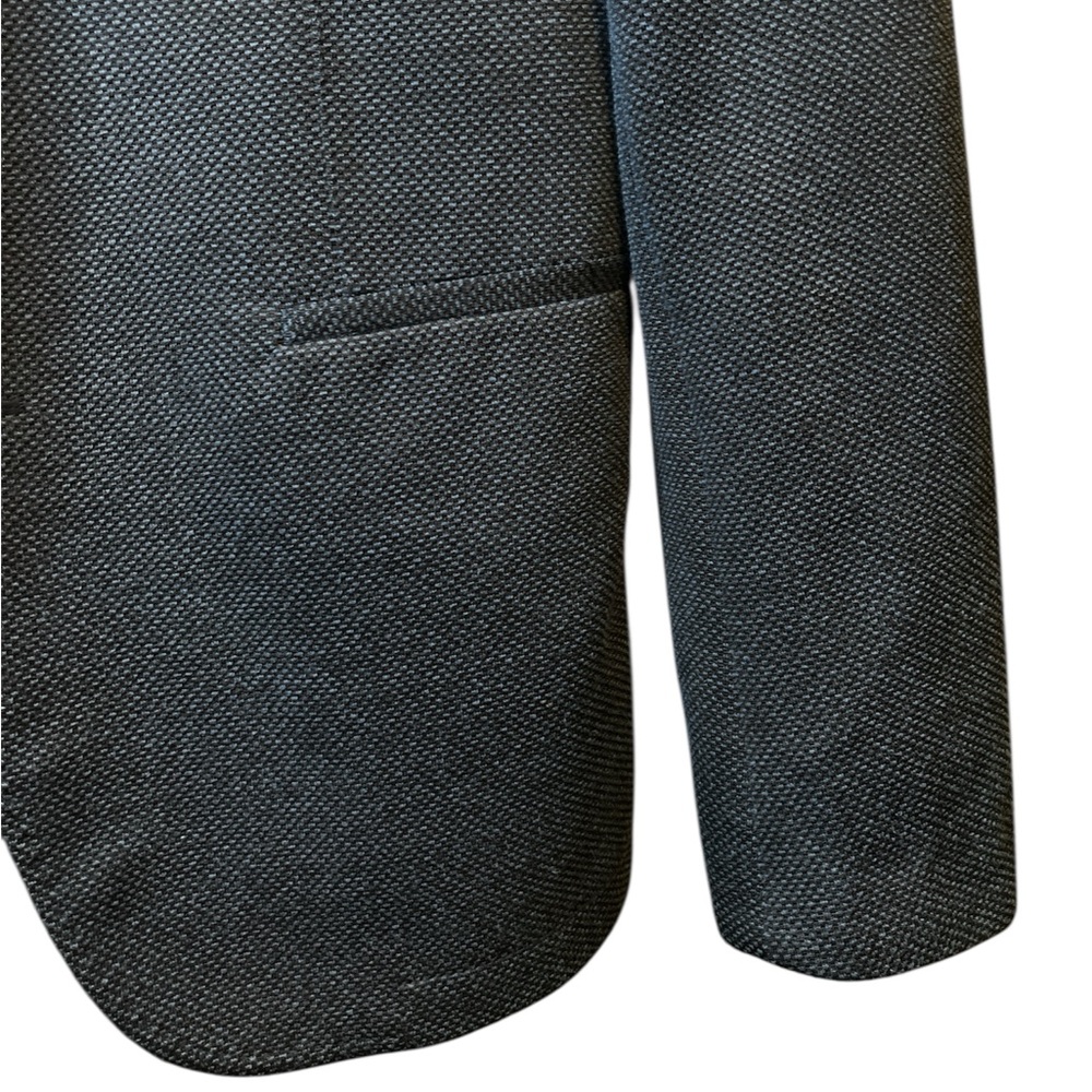 Zara Man Basic Blazer Jacket Navy Textured Size 38 - image 3